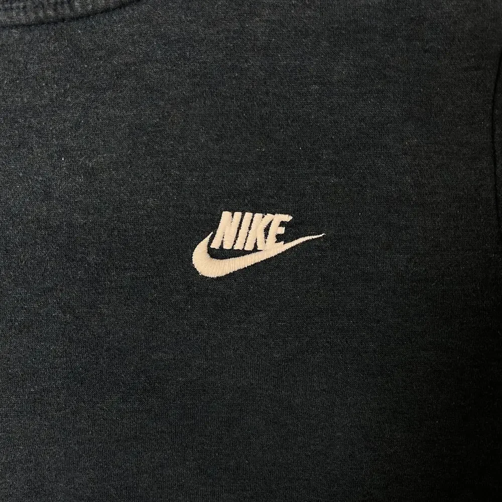 Nike Sweatshirt Mens Large Blue Fleece Crewneck Swoosh Logo Y2k Kangaroo Pocket